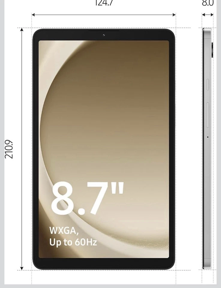 Samsung Galaxy Tab A9 Android Tablet, 128GB, Graphite, Large Display, UK Version - Image 3 of 4