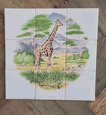 Ceramic Tile Art Mosaic Mural Giraffe In The Safari BACKSPLASH