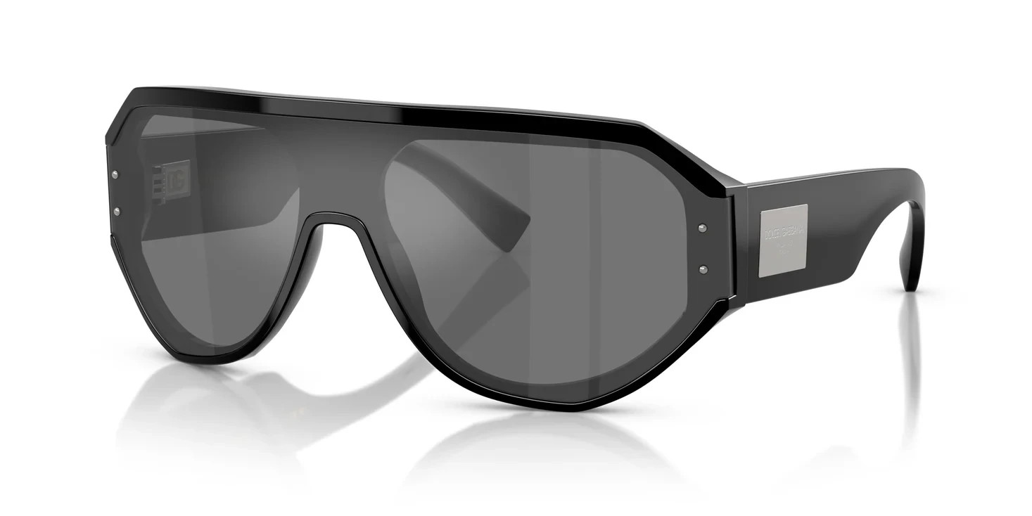 Dolce & Gabbana DG 4481 Black/Grey Silver Mirrored (501/6G) Sunglasses