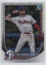 2025 Bowman Mega Box Chrome Mojo Refractor Trea Turner #65 11q6