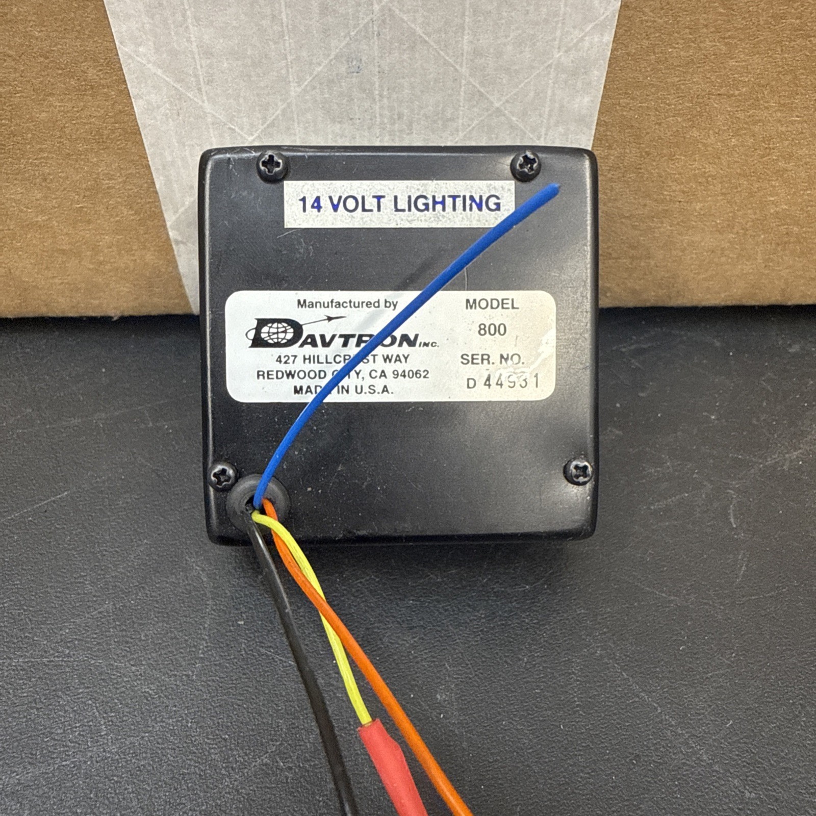 Davtron Model 800 Chronometer Aircraft 14VDC