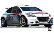 Diecast Miniature Car 1/43 Peugeot 208 T16 2013 Rally Highly Detailed