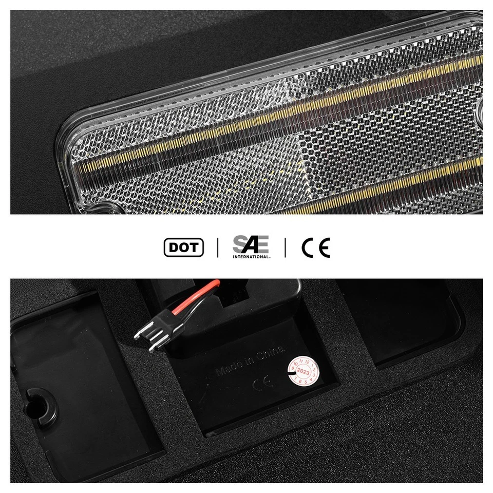 4x For GMC Chevy C/K 10/20/30 Jimmy Suburban K5 Blazer F&RLED Side Marker Lights - Image 3 of 4