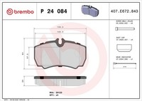 Brembo Bremsbelagsatz, Scheibenbremse P 24 084 FüR Ford