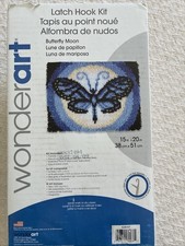 Wonderart Latch Hook Kit 15"X20" BUTTERFLY MOON 426147 New