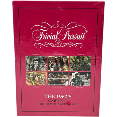 Trivial Pursuit The 1960's Card Set Use With Master Game Parker Brother 1990 NEW