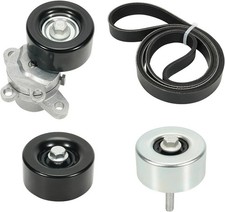 Engine Drive Belt Tensioner Idler Pulley Serpentine Belt Kit Compatible with Nis