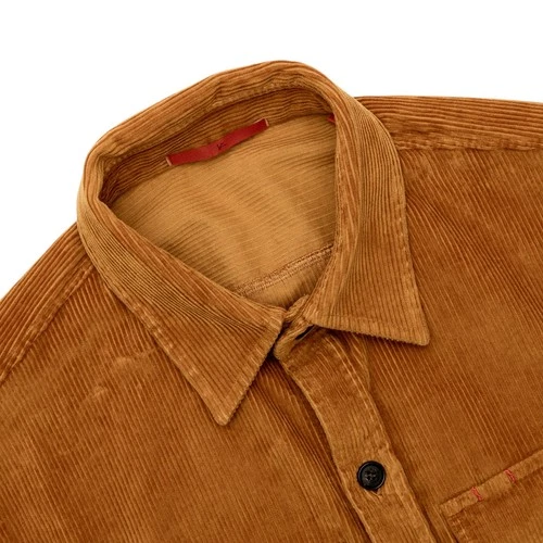 $1250 ISAIA Rust Hand-Sewn Overshirt Jacket Corduroy Cotton Comfort Project image 2