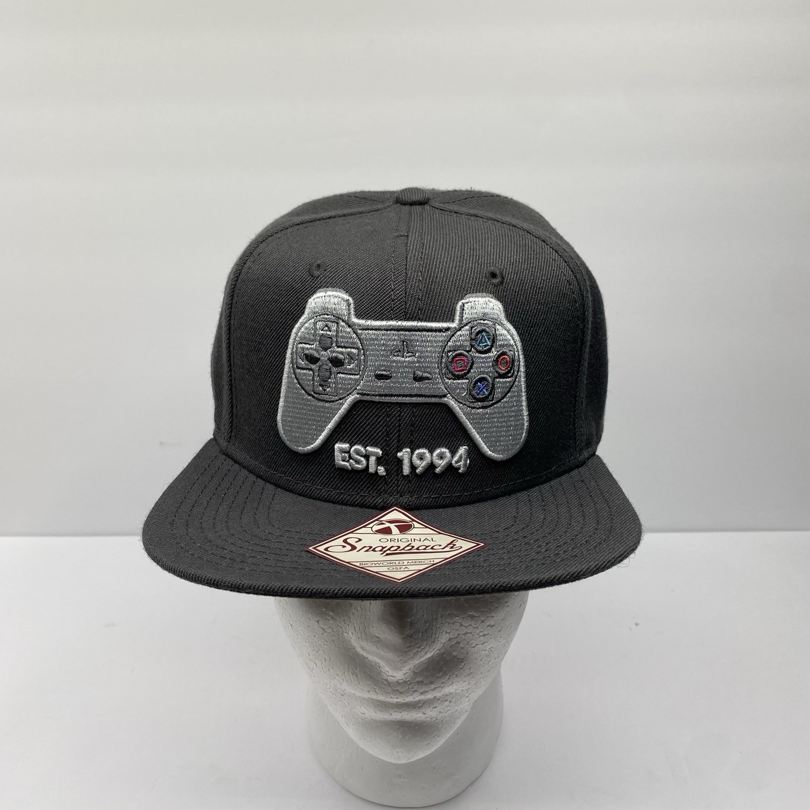 SONY PLAYSTATION CONTROLLER GRAY SNAPBACK HAT CAP… - image 1