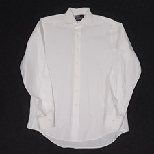 Vintage Polo Ralph Lauren Button Up Shirt Mens 16.5-36 White Long Sleeve Cotton