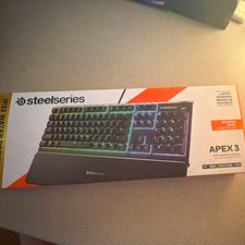 SteelSeries Apex 3 Wired USB RGB Illuminated Water Resistant Keyboard Black