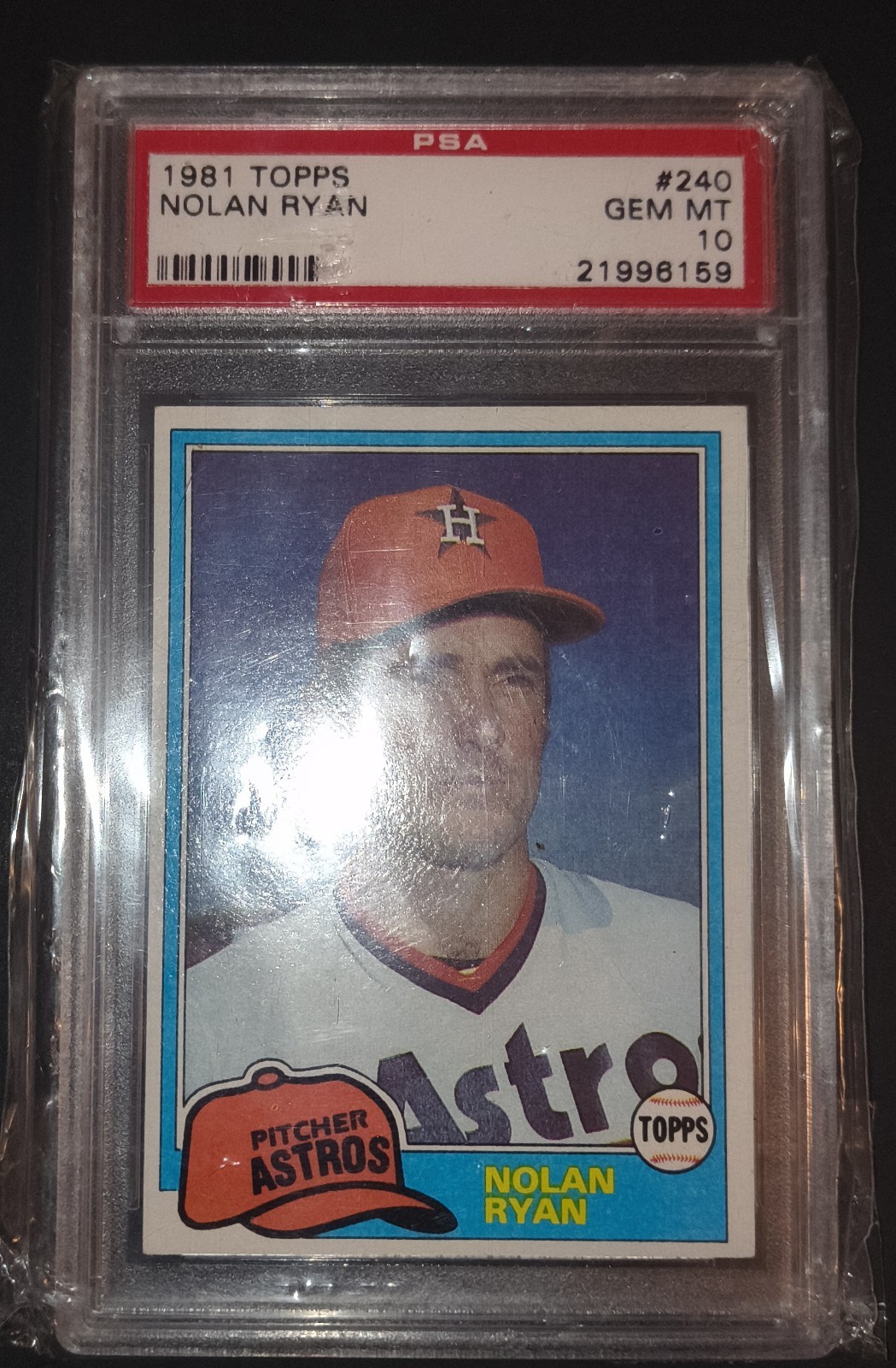 Topps 1981 Nolan Ryan #240 Houston Astros PSA GEM MT 10 Baseball Card