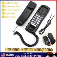 Telephone Desktop Corded Landline Mini Phone For Hotel Office Home Wall Mount us