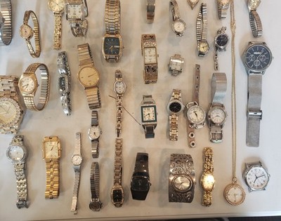 Huge Bulk Lot of 65+ Watches Seiko Pulsar Annie-Klien Timex Vintage 6+ lbs