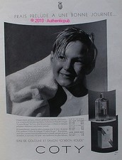 PUBLICITE COTY EAU DE COLOGNE ET SAVON CORDON ROUGE DE 1936 FRENCH AD ADVERT PUB