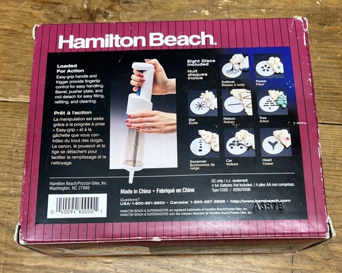 Vintage Hamilton Beach Super Shooter 80000 pressa per biscotti senza fili decoratore (VIDEO) - Foto 7 di 8