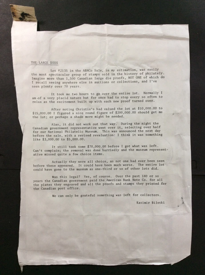 BroadviewStamps Canada #1442iv used sheet. RARE! from Bileski.  See notes.$1000+ - Image 2 of 4