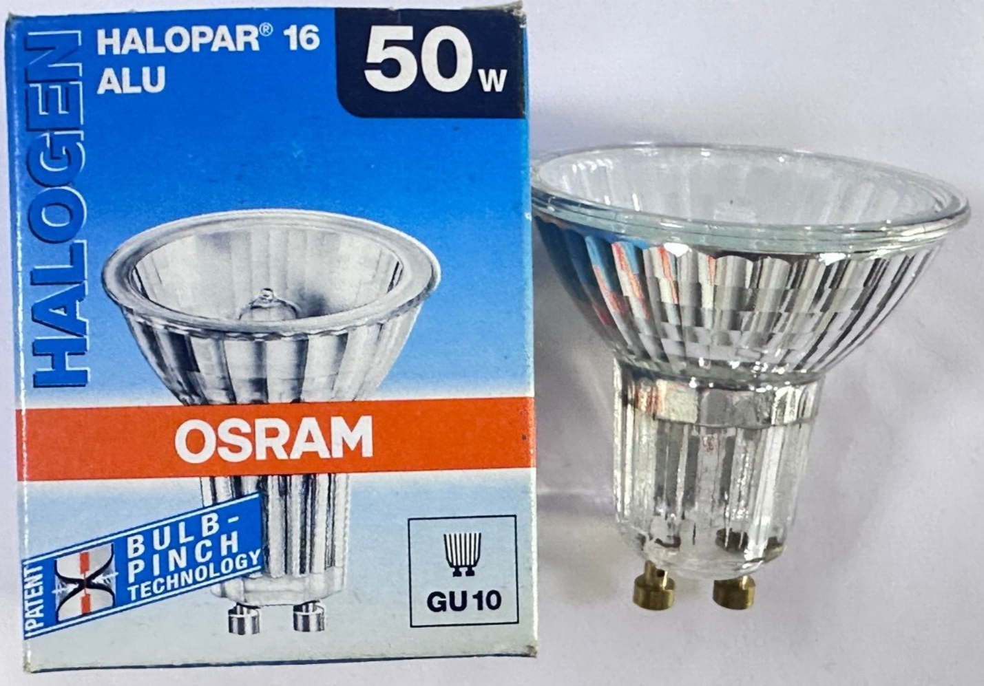 4x 50W Alogena OSRAM GU10 Inondazione Luce 35° Regolabile Riflettore Lampadine