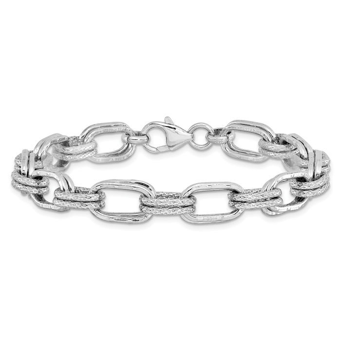 925 Sterling Silver Link Chain Bracelet | eBay