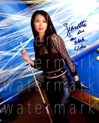 Jeanette Lee Black Widow signed sexy hot 8X10 photo poster picture