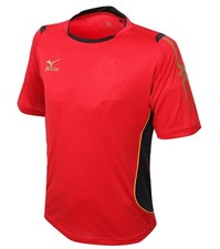 Mizuno Men GAME 6 S/S T-Shirts Jersey Training Red Tee Casual Shirt P2MA601662