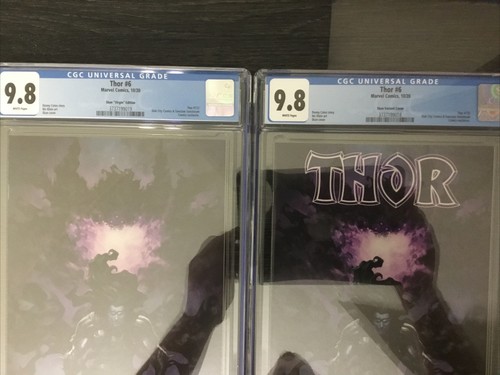 THOR #6 CGC 9.8 SKAN TRADE DRESS AND VIRGIN VARIANT PAIR BLACK WINTER GALACTUS - Picture 2 of 2