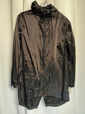 Oakley Performance Fit Windbreaker Jacket Wms XS Full Zip Black Rain Packable