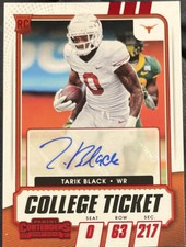 2021 Contenders Draft Picks TARIK BLACK RC College Ticket Rookie Auto RED MINT!