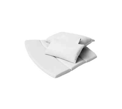 Cane-line breeze highback chair replacement cushion set, natte white sunbrella
