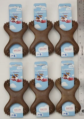 6 pk LUMABONE BACON FLAVOR DENTAL CHEW Small Dog Under 30 LBS MADE IN USA