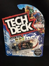 Tech Deck Color Bars DC Comics Superman Ultra Rare Target Exclusive Fingerboard