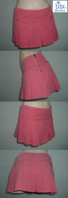 New Junior Womens LILU Pink Corduroy Short Skirt 15 38 Waist 