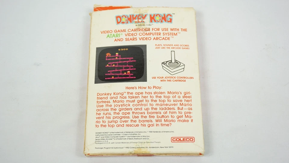 Donkey Kong Atari 2600 CIB Juego 1982 Completo con Manual Probado ENVÍO RÁPIDO Foto 3 de 4