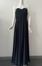 LAUREN RALPH LAUREN EVENING Black Polyester Strapless Dress Size 10