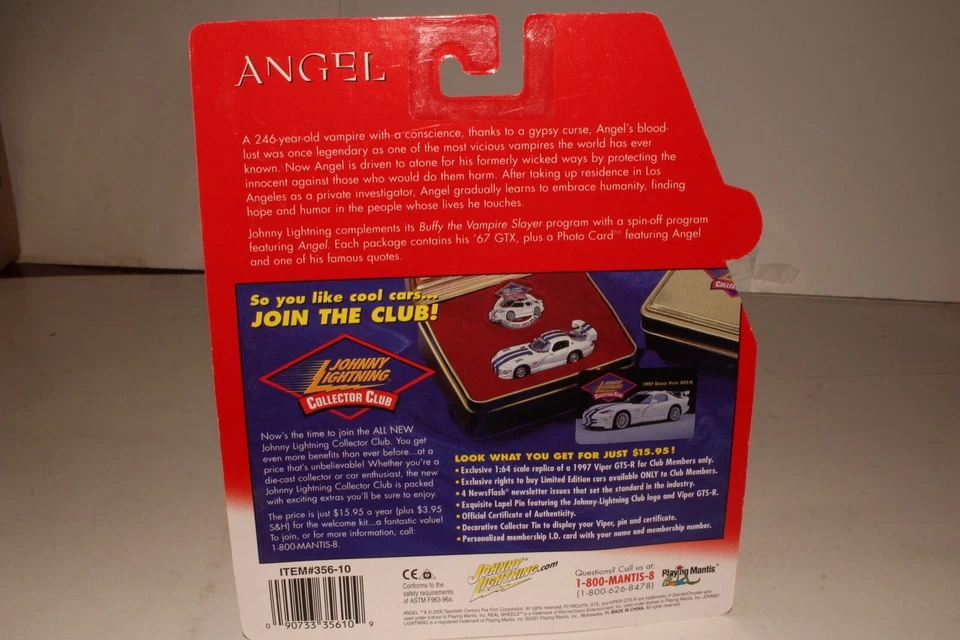 JOHNNY LIGHTNING BUFFY ANGEL 1967 PLYMOUTH GTX CONVERTIBLE, TOP DOWN, 1:64, NIB - Image 3 of 4