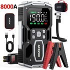 8000A 12V Car Jump Starter Air Compressor Battery Booster Charger + Carry Case