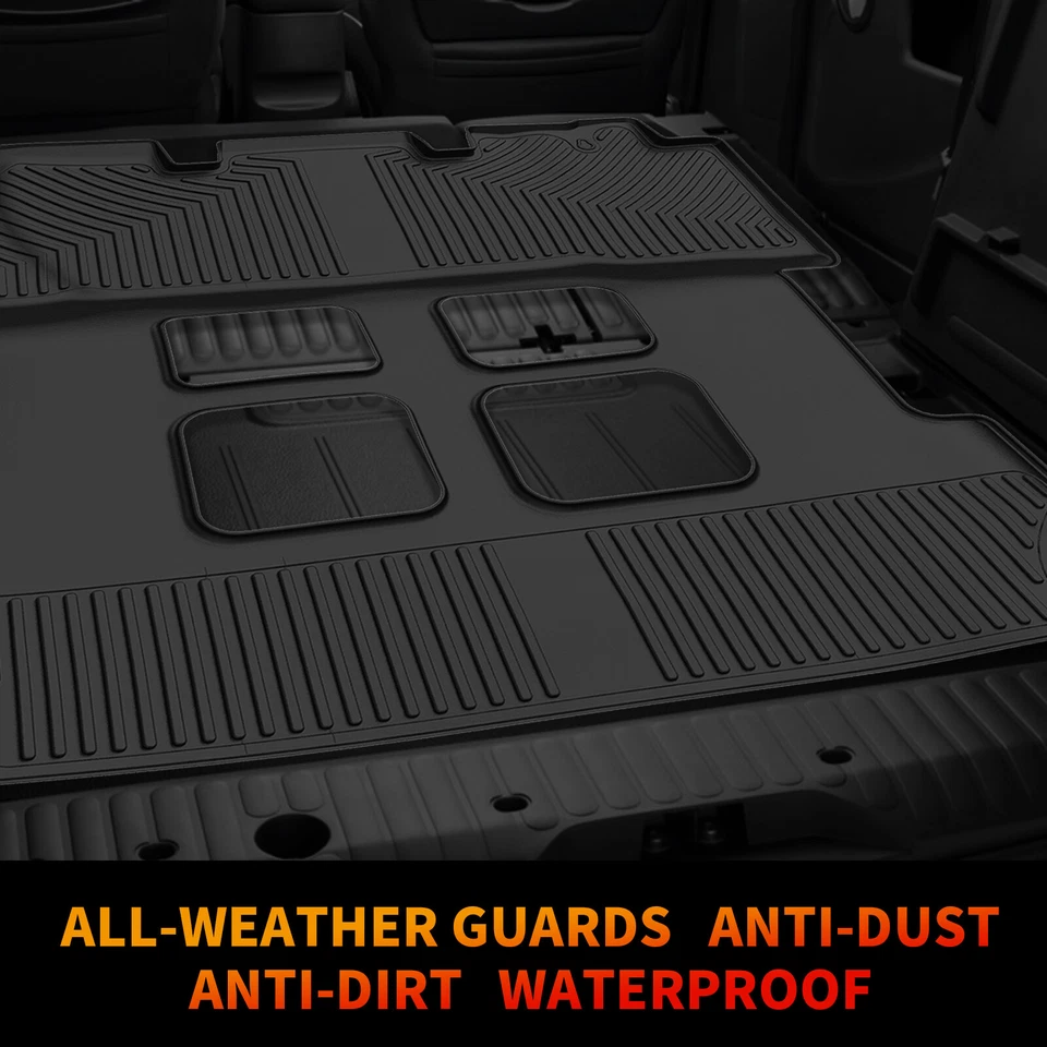 Custom Floor Mats 3 Row Liners Set for 2011-2017 Honda Odyssey TPE All-Weather Foto 4 de 4