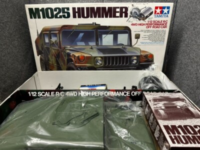 Vintage Rare Tamiya 1/12 RC M1025 Hummer Military on a TA01