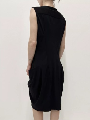 Vestido Marithe Francois Girbaud Negro Sin Mangas con Bolsillo Vanguardista Talla L - Imagen 10 de 16