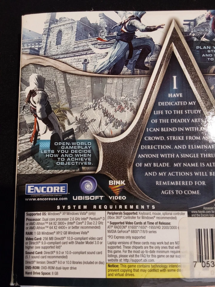 Vintage ASSASSIN'S CREED Ultimate Collection PC Game, Rated M 1997. New - Image 4 of 4