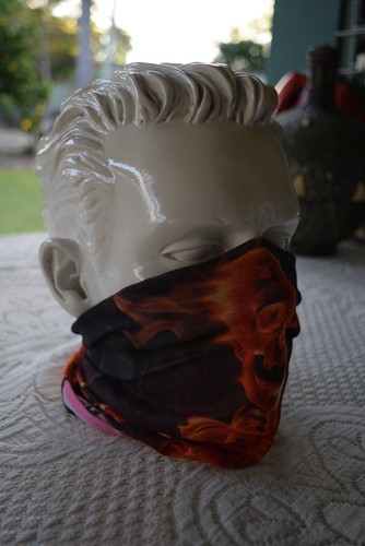 1x 'SKULL' Cabeza/Cara/Máscara/Cuello Tubo Multi-uso Bandana/Durag. SPF5, Bufanda/Envoltura. 042 - Imagen 11 de 12