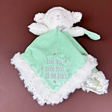 Baby Starters Lamb Lovey 2017 Rattle Mint Green White Pacifier Holder Stars