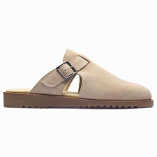 Paraboot Athenes Sport Beige Suede Buckle Slide Sandals EU 45 US 11