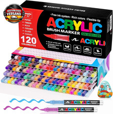 Acrylmarker Set 120 Farben für Steine Holz G...