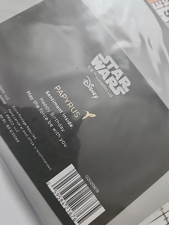 Papyrus Star Wars Birthday Card Sealed Discontinued Brand New - Image 3 of 4