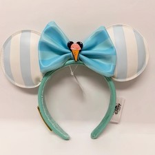 Disney- Parks Ice Cream Beach Club Minnie Ears Bow Loungefly Mickey Headband US