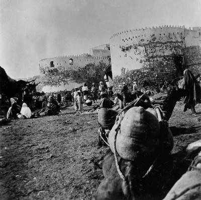Mecca gate and the walls of Jedda Saudi Arabia early 1900s Old Photo