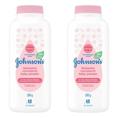 JOHNSONS BABY BLOSSOM POWDER 200G (PACK OF 2) FREE SHIPPING WORLD WIDE