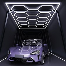 5/8/14 Hexagon LED Lighting Car Detail Garage Workshop Retail Light Honeycomb UK