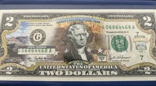 Grand Canyon National Park $2 Two Dollar Note Uncirculated Authentic - Colorized